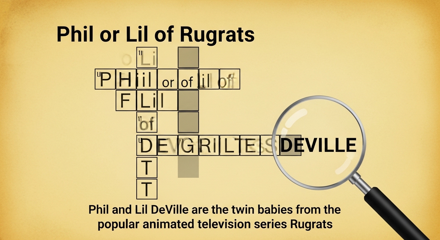 phil or lil of rugrats crossword