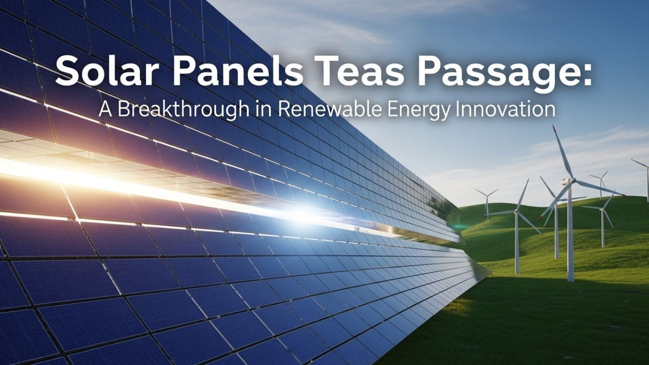 Solar Panels Teas Passage: A Breakthrough in Renewable Energy Innovation
